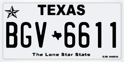 TX license plate BGV6611