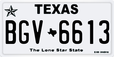 TX license plate BGV6613
