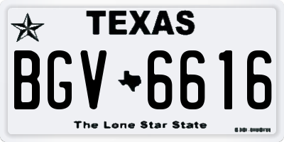 TX license plate BGV6616
