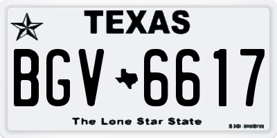 TX license plate BGV6617