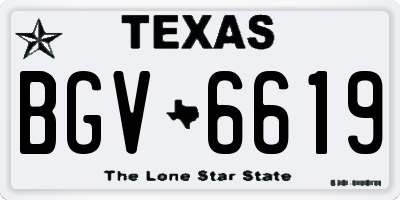 TX license plate BGV6619