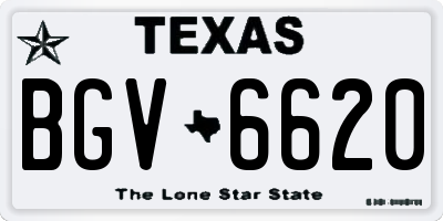 TX license plate BGV6620