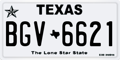 TX license plate BGV6621