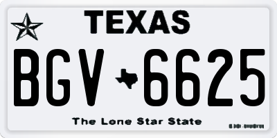 TX license plate BGV6625