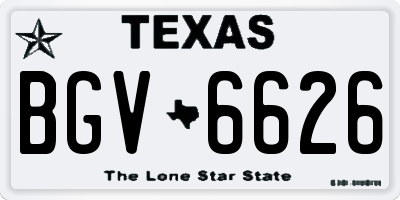 TX license plate BGV6626