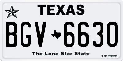TX license plate BGV6630