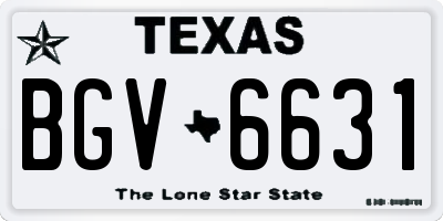 TX license plate BGV6631