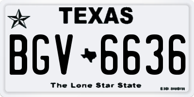 TX license plate BGV6636