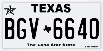 TX license plate BGV6640