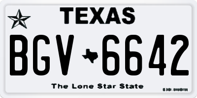 TX license plate BGV6642