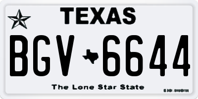 TX license plate BGV6644