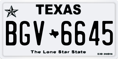 TX license plate BGV6645