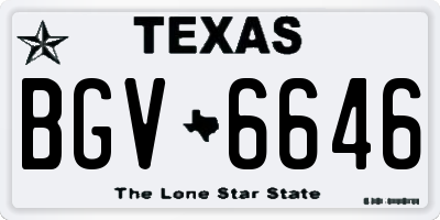 TX license plate BGV6646