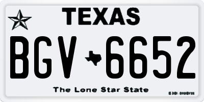 TX license plate BGV6652