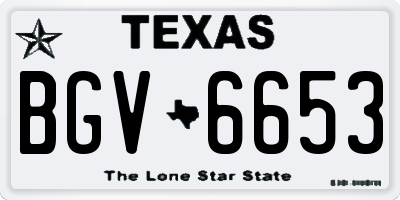 TX license plate BGV6653