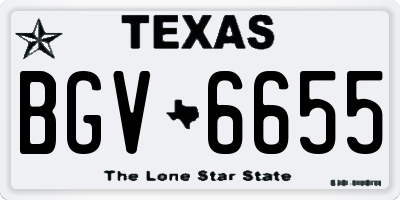 TX license plate BGV6655