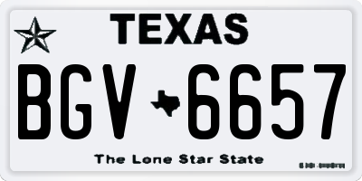 TX license plate BGV6657