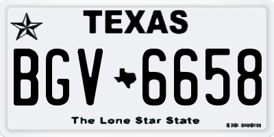 TX license plate BGV6658
