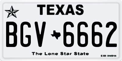 TX license plate BGV6662