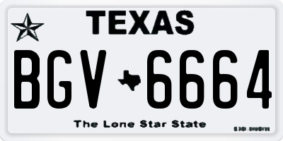 TX license plate BGV6664