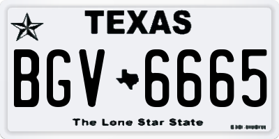 TX license plate BGV6665