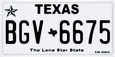 TX license plate BGV6675