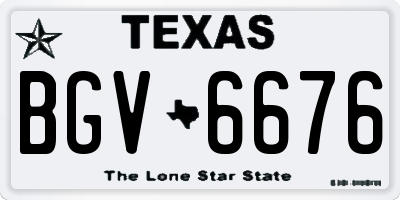 TX license plate BGV6676