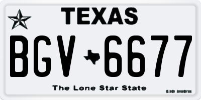 TX license plate BGV6677