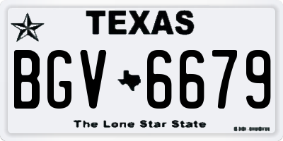 TX license plate BGV6679