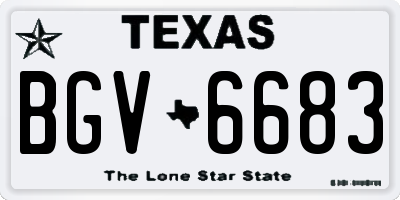 TX license plate BGV6683