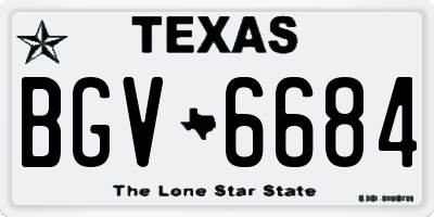 TX license plate BGV6684