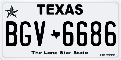 TX license plate BGV6686