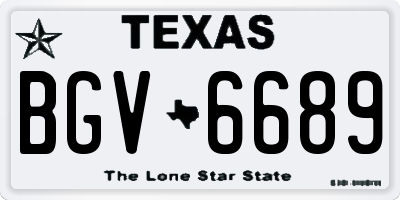 TX license plate BGV6689