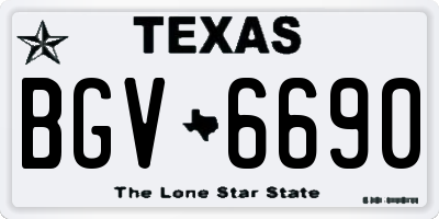 TX license plate BGV6690
