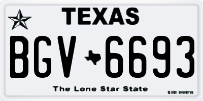 TX license plate BGV6693
