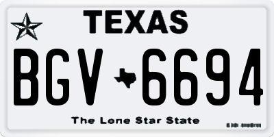 TX license plate BGV6694