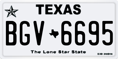 TX license plate BGV6695