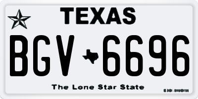 TX license plate BGV6696