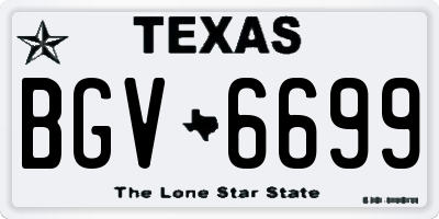 TX license plate BGV6699