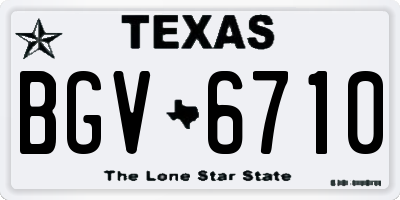 TX license plate BGV6710