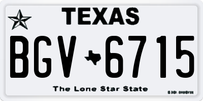 TX license plate BGV6715