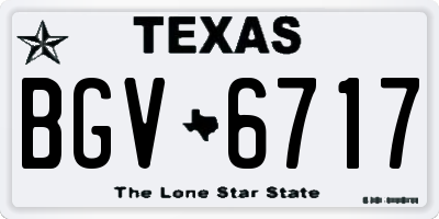 TX license plate BGV6717