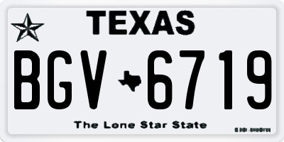 TX license plate BGV6719