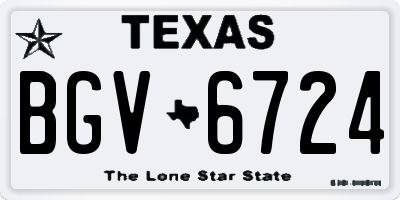 TX license plate BGV6724