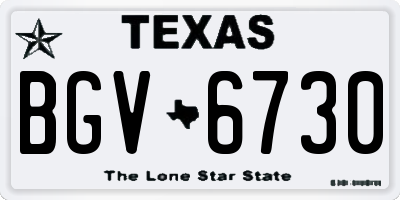 TX license plate BGV6730