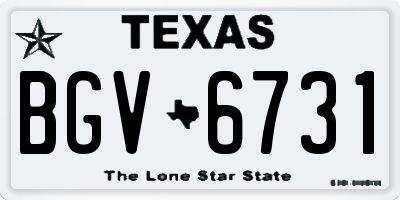 TX license plate BGV6731