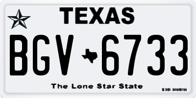 TX license plate BGV6733