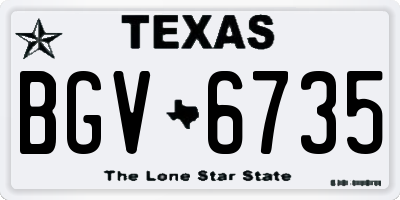 TX license plate BGV6735