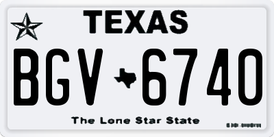 TX license plate BGV6740