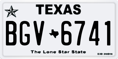 TX license plate BGV6741